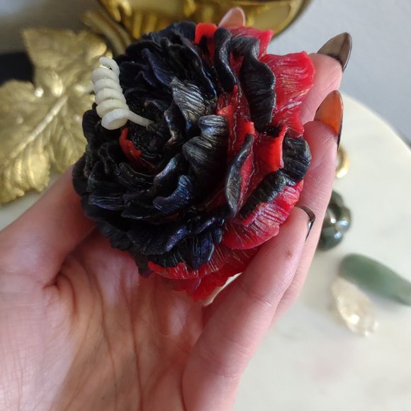 Custom Flower Beeswax Candle Aromatherapy Set w/ Diffuser, Potpourri & Crystal - Picture 6 of 16